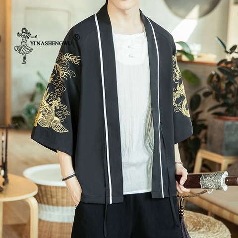 Japanese Kimono Cardigan Men - Japanese Clothing