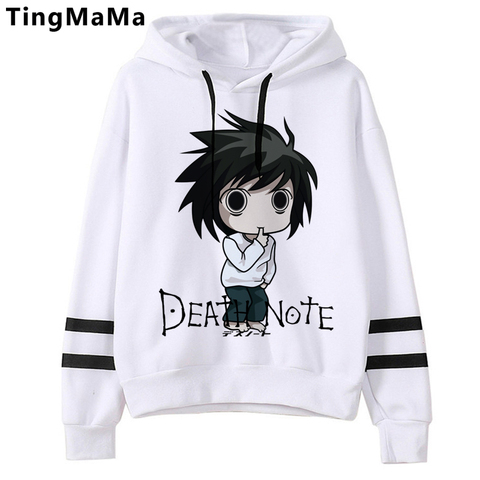 Japanese Anime Death Note Hoodies Men Kawaii Winter Warm Hoody Funny Cartoon Graphic Streetwear Harajuku Unisex Sweatshirts Male ► Photo 1/6