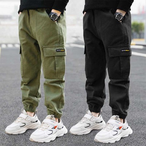 Boys Cargo Pants Winter Autumn Thick Boys Trousers Casual Kids Sport Pants Teenage Children Clothes For Boys 4 5 6 7 8 9 Year ► Photo 1/6