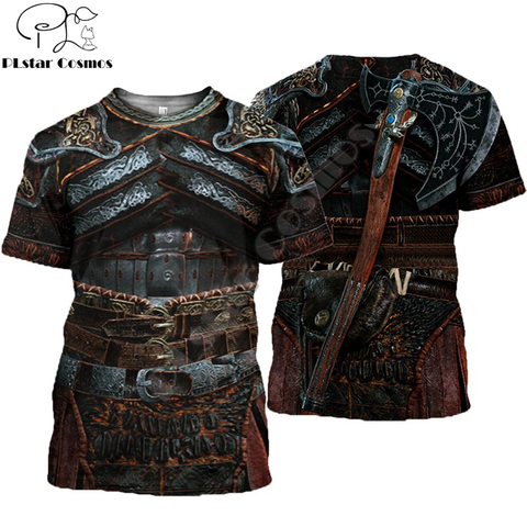2022 summer Fashion Men armor t-shirt Knights Templar 3D Printed Harajuku Short sleeve T shirts Unisex Casual tops Drop shipping ► Photo 1/4