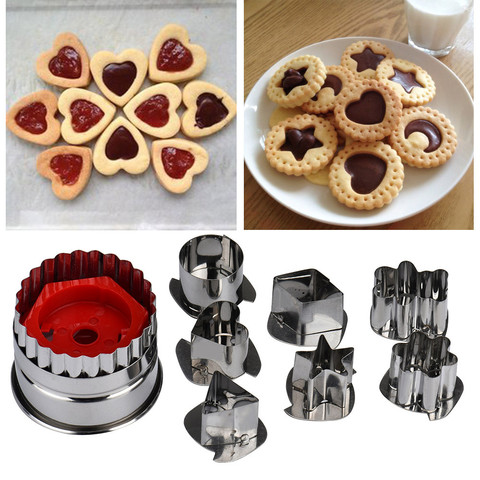 7Pcs/lot Cookie Cutter Tools 3D Stainless Steel Cookie Cutter Set Cake Biscuit Mould Fondant Cutter ► Photo 1/6