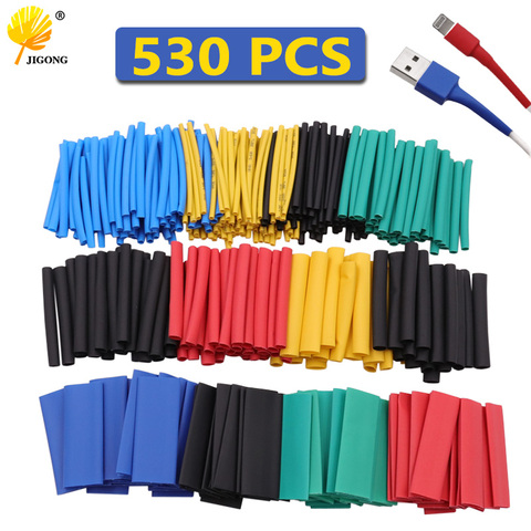530pcs Set Polyolefin Contraction Assorted Heat Shrink Tube Hose Insulated Wire Cable Sheath Wire Cable 8 Multiple Sizes ► Photo 1/6