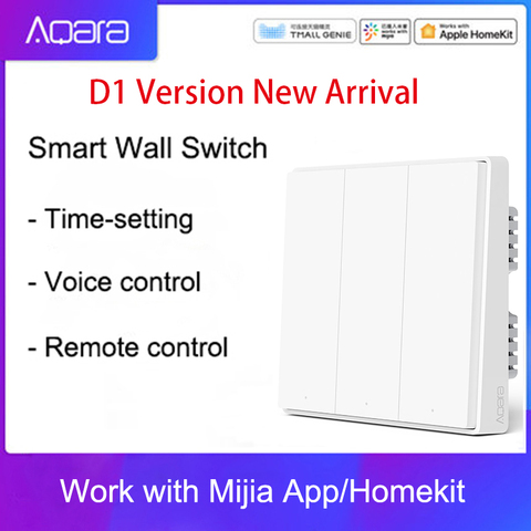 original Aqara Mijia Smart home Light Control D1 Single Fire wire ZigBee Wireless Key Wall Switch Via Smartphone APP ► Photo 1/5