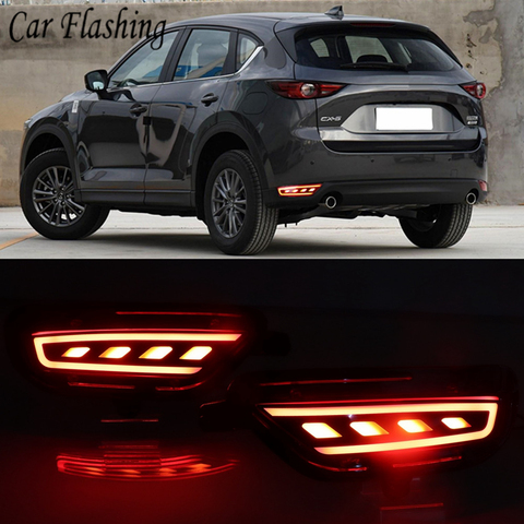 2Pcs For Mazda CX-5 CX5 2017 2022 LED Rear Reflector Taillight Fog Lamp Rear Bumper Light Brake Light Turn Signal Lamp ► Photo 1/1