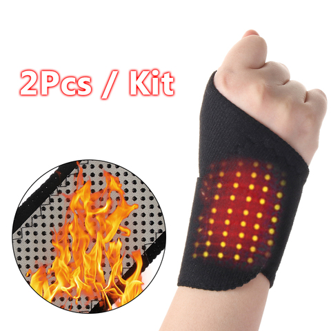 1 Pair Tourmaline Self-Heating Wrist Brace Sports Protection Wrist Belt Far Infrared Magnetic Therapy Pads  Pain Relief ► Photo 1/6