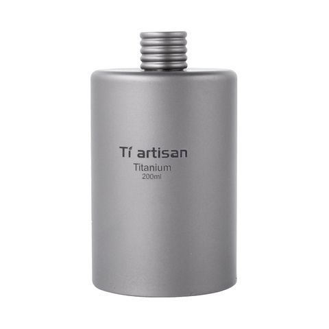 Tiartisan 200ml Titanium Alcohol Flask Bottle Round Liquor Wine Bottle for Whiskey Red Wine Pot Outdoor Cups Ta8601 ► Photo 1/6