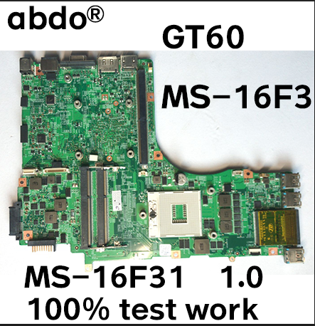 For MSI GT60 MS-16F3 X58F notebook motherboard MS-16F31 VER 1.0 PGA989 HM77 DDR3 100% test work ► Photo 1/5