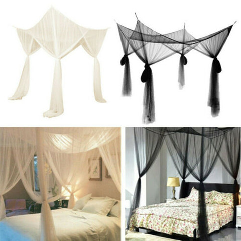Sexy Mosquito Net Palace Four Door King/Queen Double Size Home Single  Bed Prevent Insect Outdoor Square Grace White Canopy Net ► Photo 1/6
