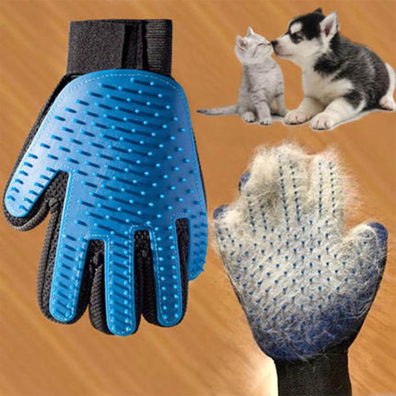 Cheap Pet Dog Bath Brush Cat Wool Glove Deshedding Gentle Pet