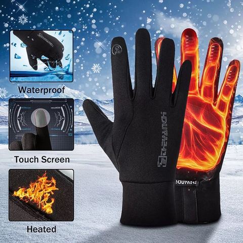 Winter Antiskid Windproof Women Glove Outdoor Sport Fishing Cycling Touch Screen Waterproof Thermal Motorcycle Ski Men Gloves ► Photo 1/6