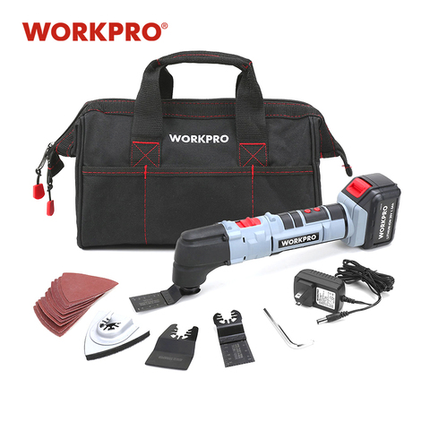 WORKPRO Electric Multifunction Oscillating Tool Kit Multitools Lithium-ion Oscillating Tools Electric Trimmer Saw ► Photo 1/5