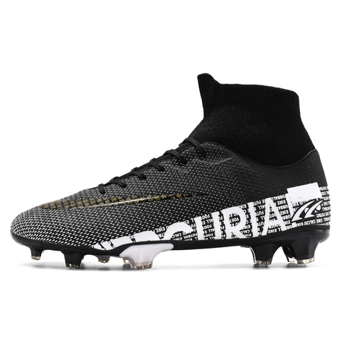 Men Soccer Shoes Adult Kids TF/FG High Ankle Football Boots Cleats Grass Training Sport Footwear 2022 Trend Men‘s Sneakers 35-45 ► Photo 1/6
