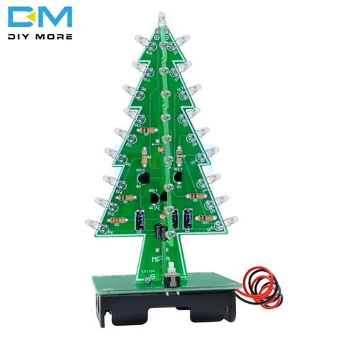 3D Xmas Tree 3/7 Color Light Flash LED Circuit Christmas Trees LED PCB Board Module DC 4.5V-5V Diy Electronic Kit ► Photo 1/6