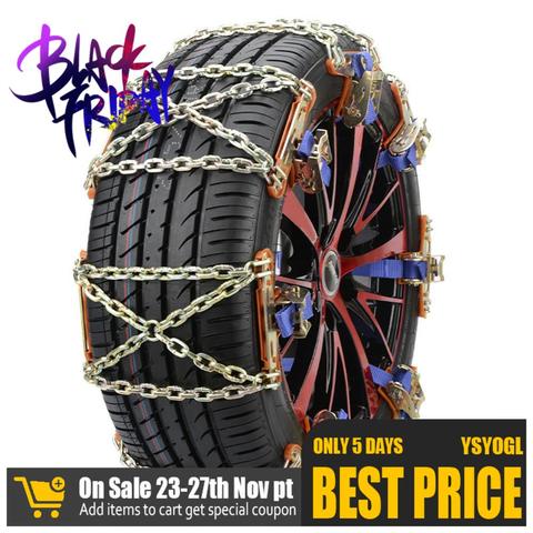 Anti-skid X-type  Steel Car Tire Snow Chains Mud Chains Car Security Wheel Tyre Belt Clip-on Chain For Car Truck SUV Universal ► Photo 1/6