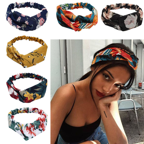 Colorful elastic hair band Wrap Plaid Knot Headband Hair band for Women bandana Girls Striped Headwear Gift hair band headband ► Photo 1/6