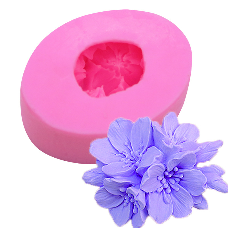 DIY Lily Petal Flower Silicone Mold Fondant Cake Sugar Craft Candle Mould Tool 
