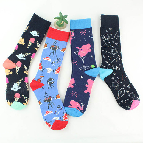 Warm Classic Creative Casual Socks Men Personality Hip Hop Skarpetki Calcetines Hombre Skateboard Sokken Animal Happy Cute Socks ► Photo 1/6