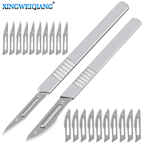 Stainless steel scalpel tool set tool carving knife carving craft knife +10 blade mobile phone PCB DIY repair manual tool ► Photo 1/6