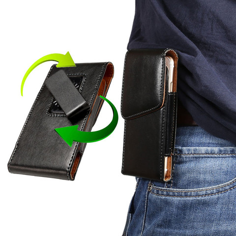 Phone Pouch Belt Clip Leather Bag Cover For Samsung Galaxy S20 S10 S9 S8 Plus A30 A40 A50 A70 A80 A90 Note 20 10 9 8 Waist Case ► Photo 1/6
