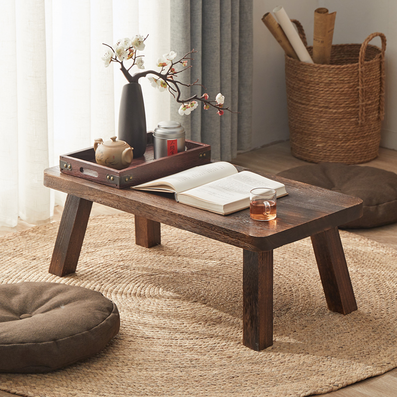 Buy Online Solid Wooden Antique Small Coffee Table Bay Window Coffee Table Japanese Style Tatami Tea Table Simple Home Wooden Furniture Alitools