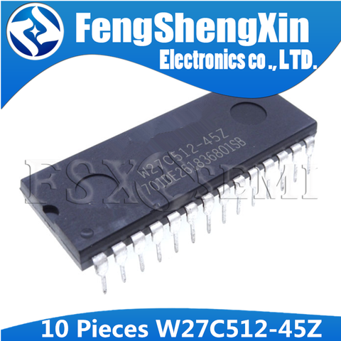 (5~10)pcs/lot W27C512-45Z DIP28  W27C512-45 W27C512  64K X 8 ELECTRICALLY ERASABLE EPROM  IC ► Photo 1/1