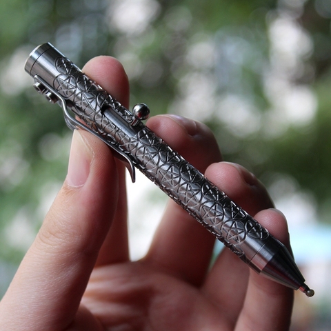 Titanium Alloy Bolt Action Pen Tactical Mechanical Pen self-defense EDC Pen ► Photo 1/6