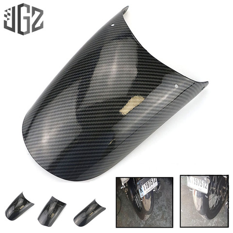 Motorcycle Universal Carbon Front Rear Mudguards Splash Extension Pad Wheel Fenders For Honda Yamaha Chopper Scooter Dirt Bikes ► Photo 1/6