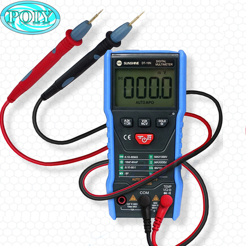 SUNSHINE DT-19N Mini Intelligent Digital Multimeter Mobile Phone Repair Meter Temperature Measurement AC DC Resistance Tester ► Photo 1/6