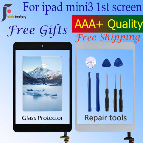 For iPad Mini 3 Mini3 Touch Glass Screen Digitizer Home Button With IC Conector For iPad mini 3 A1599 A1600 A1601 Touch screen ► Photo 1/4