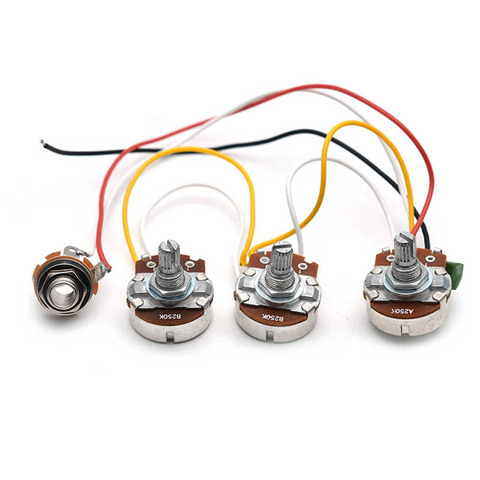 Jazz Bass Circuit Wiring Kit Tone Volume A250K B250K Potentiometers+Socket ► Photo 1/6