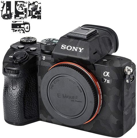 Anti-Scratch Camera Body Skin Cover Protector Film for Sony A7III A7RIII A7 III A7R III A7M3 A7RM3 A7R3 3M Sticker Shadow Black ► Photo 1/6