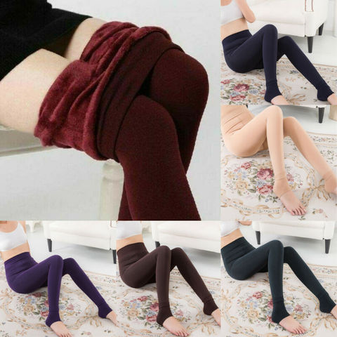 2022 New Women Winter Tights Leggings Warm Thermal Thick Warm Fleece lined Stretch Pants Slim Leggings ► Photo 1/6