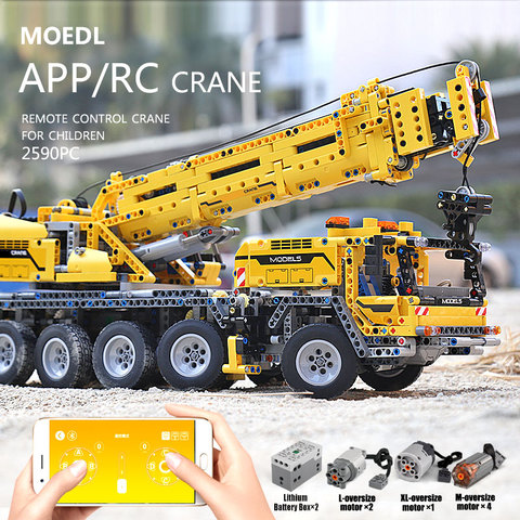 APP Control Technic Car Engineering vehicle Mobile Crane MK II Set Kid Christmas Toys Gifts Building Blocks Bricks Kits 20005 ► Photo 1/1