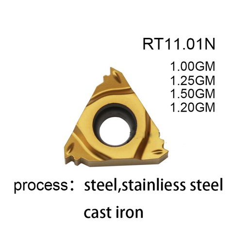 Original RT11.01N-1.00GM RT11.01N-1.25GM RT11.01N-1.50GM RT11.01N-2.00GM YBG201 Threading Carbide Inserts 11IR Lathe Cutter ► Photo 1/5