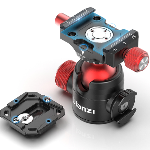 Ulanzi U-60 U-70 Metal Ballhead Pan Tilt Dual Cold Shoe Tripod Head Vlog Tripod Head ► Photo 1/6