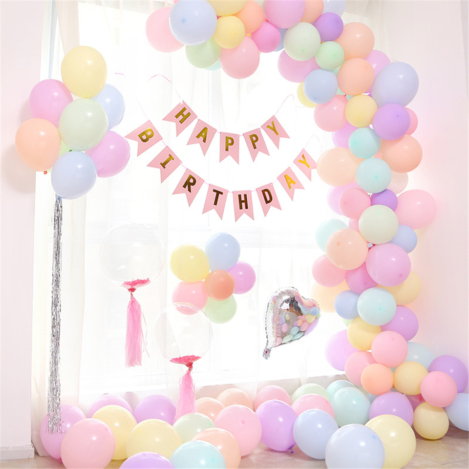100Pcs 5 inch Macaron Candy Colored Pastel Latex Balloon Wedding Party Decor