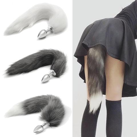 Sex Toys Soft Wild Anal Plug Metal Sex Tail Fox Tail Butt Plug Erotic Anus Toys For Adult Tail Flirting Cosplay Accessorie ► Photo 1/6