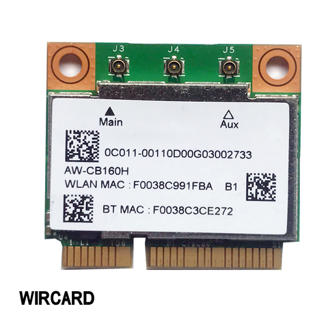 AW-CB160H  BCM94360HMB 802.11AC 1300Mbps WIFI Wireless WIFI Bluetooth 4.0 Mini PCI-E Card+3PCS IPEX4 Antenna ► Photo 1/3