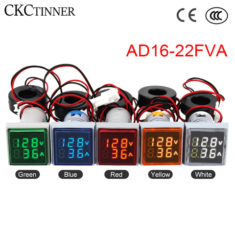 1pcs AC 60~500V LED Digital Voltmeter Tester voltage indicator Light Pilot Lamp Signal Lights Current Meter Ammeter 22mm ► Photo 1/6