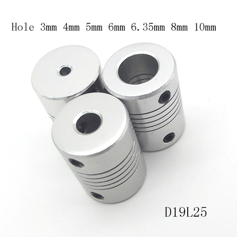 D19L25 3mm 4mm 5mm 6mm 6.35mm 8mm 10mm Aluminum Z Axis Flexible Coupling For Stepper Motor Coupler Shaft Couplings 3D Printer ► Photo 1/6