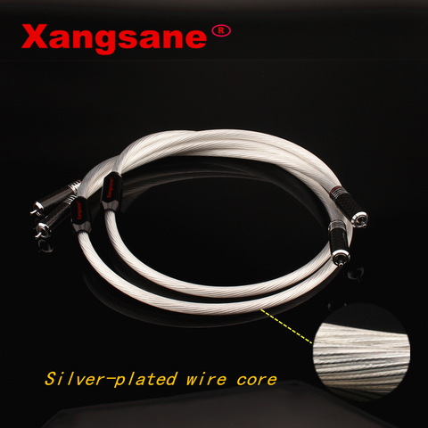 XANGSANE Audio Grade Silver-plated HIFI Audio Cable Signal Cable Dual RCA Signal Cable ► Photo 1/6