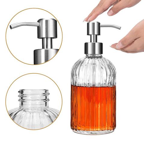 400ml Liquid Soap Shower Gel Shampoo Dispenser Glass Empty Pump Bottle Container Dispenser Glass Empty Pump Bottle Container Bot ► Photo 1/6
