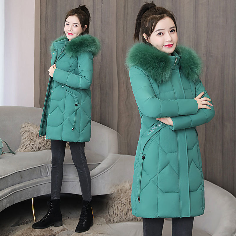 2022 New Winter Jacket Women Coat Fur Collar Hooded Thick Parkas Warm Cotton Padded Jacket Female Long Parka Outwear Plus Size ► Photo 1/6