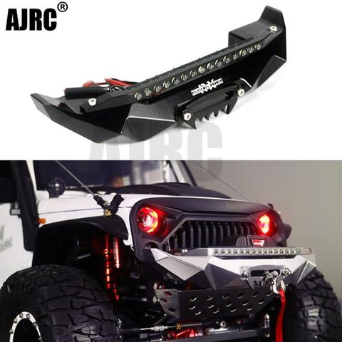 TRAXXAS TRX-4 Defender Axial Scx10 II 90046 90047 compatible front bumper rear bumper with LED light ► Photo 1/6