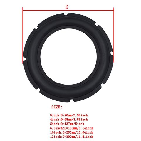 Speaker Surround Repair Foam Woofer Edge Elastic Rubber Ring 3/4/5/6.5/10/12Inch ► Photo 1/5