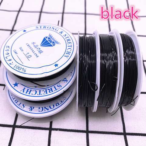 0.6 0.8 1.0mm Black Flexible Elastic Crystal Line Rope Cord for Jewelry Making Beading Bracelet Wire Fishing Thread Rope ► Photo 1/3