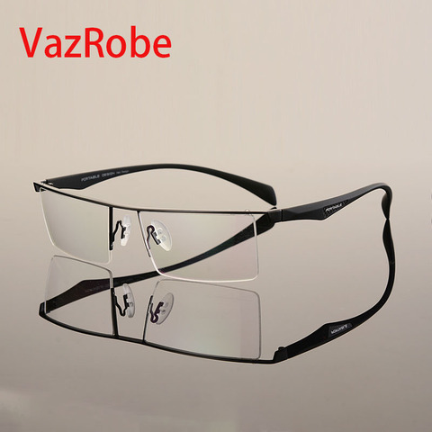 Vazrobe Oversized Eyeglasses Frame Men Brand Designer Glasses Man Wide Fat Face Spectacles for Prescription Myopia Diopter Lens ► Photo 1/6