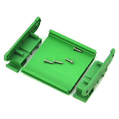 DIN Rail Mount Carrier Board Holder Practical Housing PVC PCB Module Adapter Durable Bracket Green ► Photo 1/6