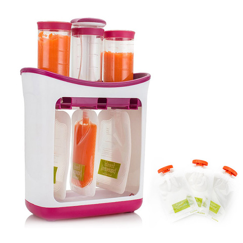 Practical Squeeze Fruit Vegetable Juice Machine Baby Food Storage Containers Durable Fruit Puree Packing Machine Squeeze Station ► Photo 1/6