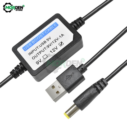 DC-DC 5V to 9V 12V 1A Step Up USB Boost Cable Booster Power Converter Adapter USB DC Cord Plug 5.5x2.1mm for Power Bank ► Photo 1/6